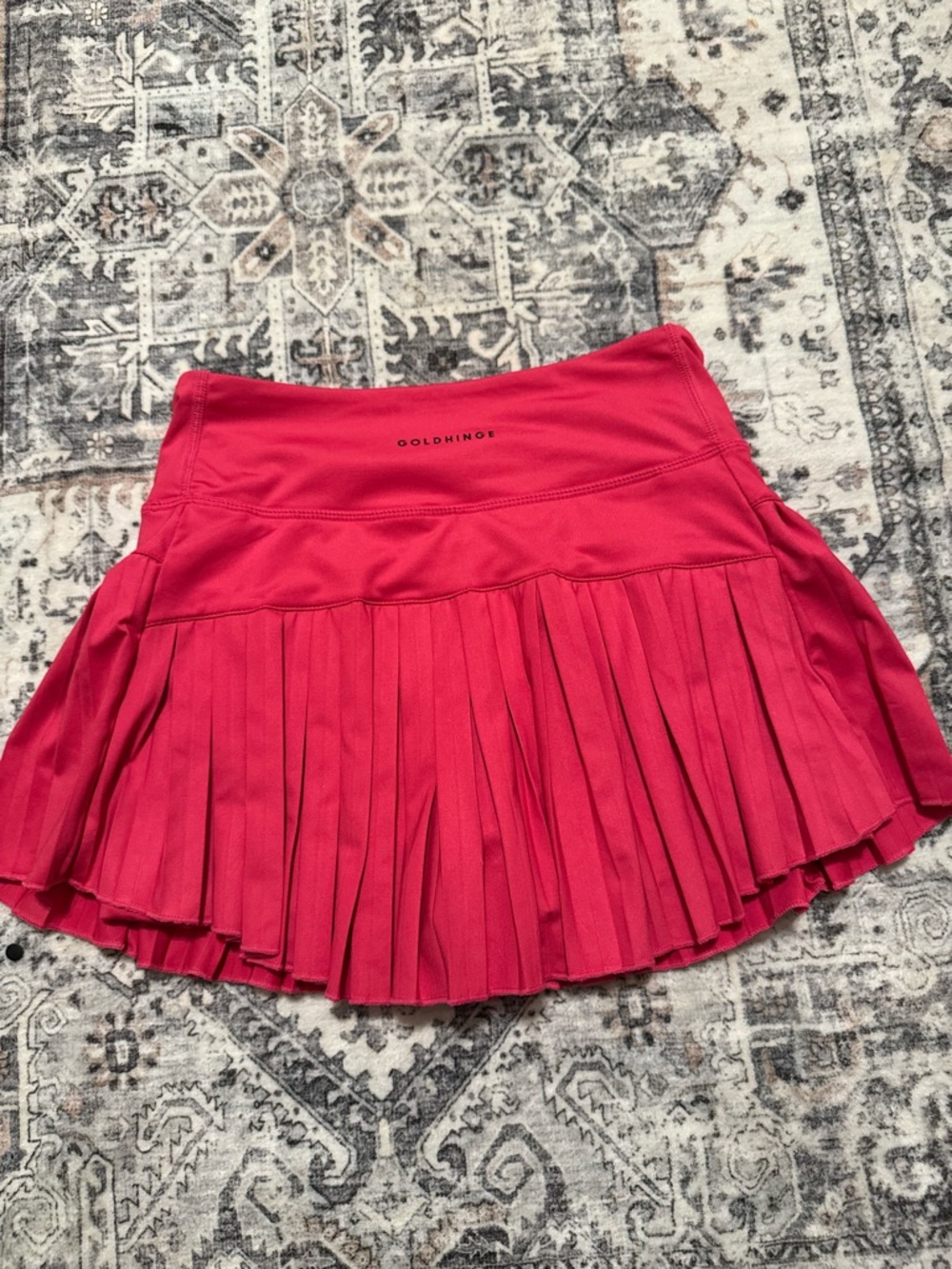 Gold hinge pink Pleated Active Skirt